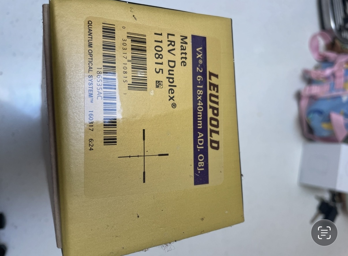 Tikka lite with Leupold VX2 6-18x40mm LRV Duplex