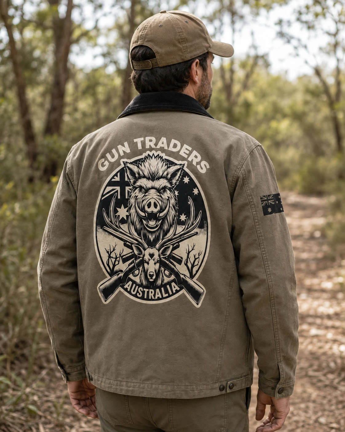 Gun Traders Australia Canvas Jacket – Olive