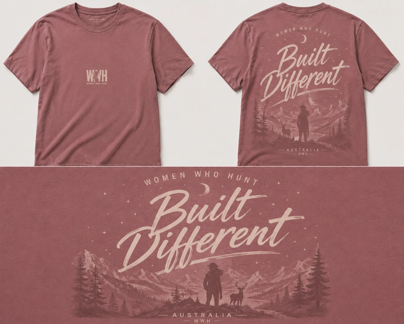 Women Who Hunt Built Different tees
