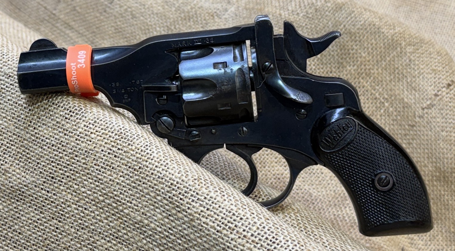 Webley, MK IV, .38S&W, Mag Cap. 6, 75mm, #3409
